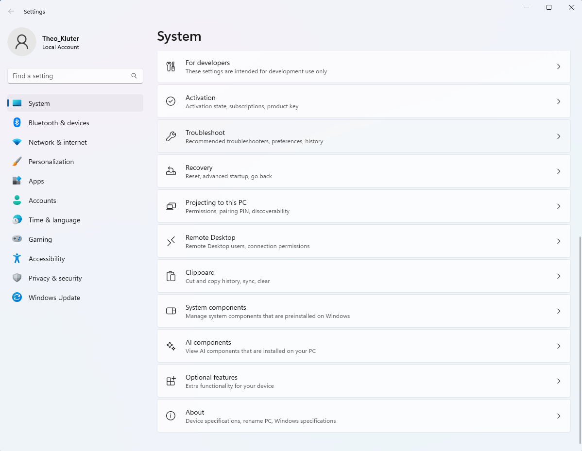 windows system